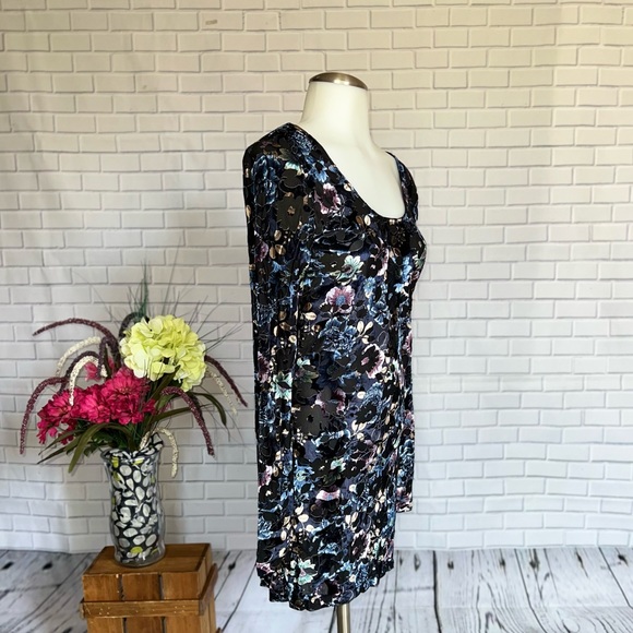 Free People Velvet Burnout Bodycon Floral Dress - Picture 10 of 13